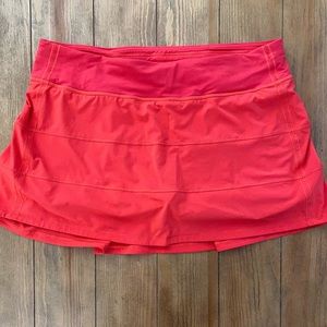 Lululemon Coral Pace Rival Mid-Rise Skirt- size 12